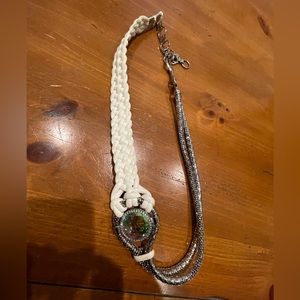 Unique White Whiting & Davis Jeweled Belt